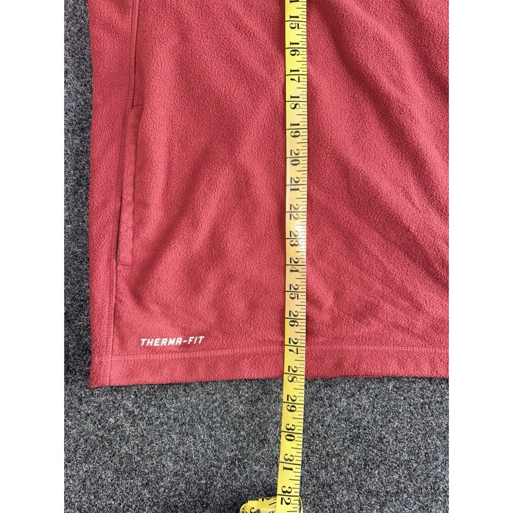 Nike Therma-Fit 1/4 Zip Pullover Fleece Large Red Mens Training Athletic Top - Picture 6 of 6
